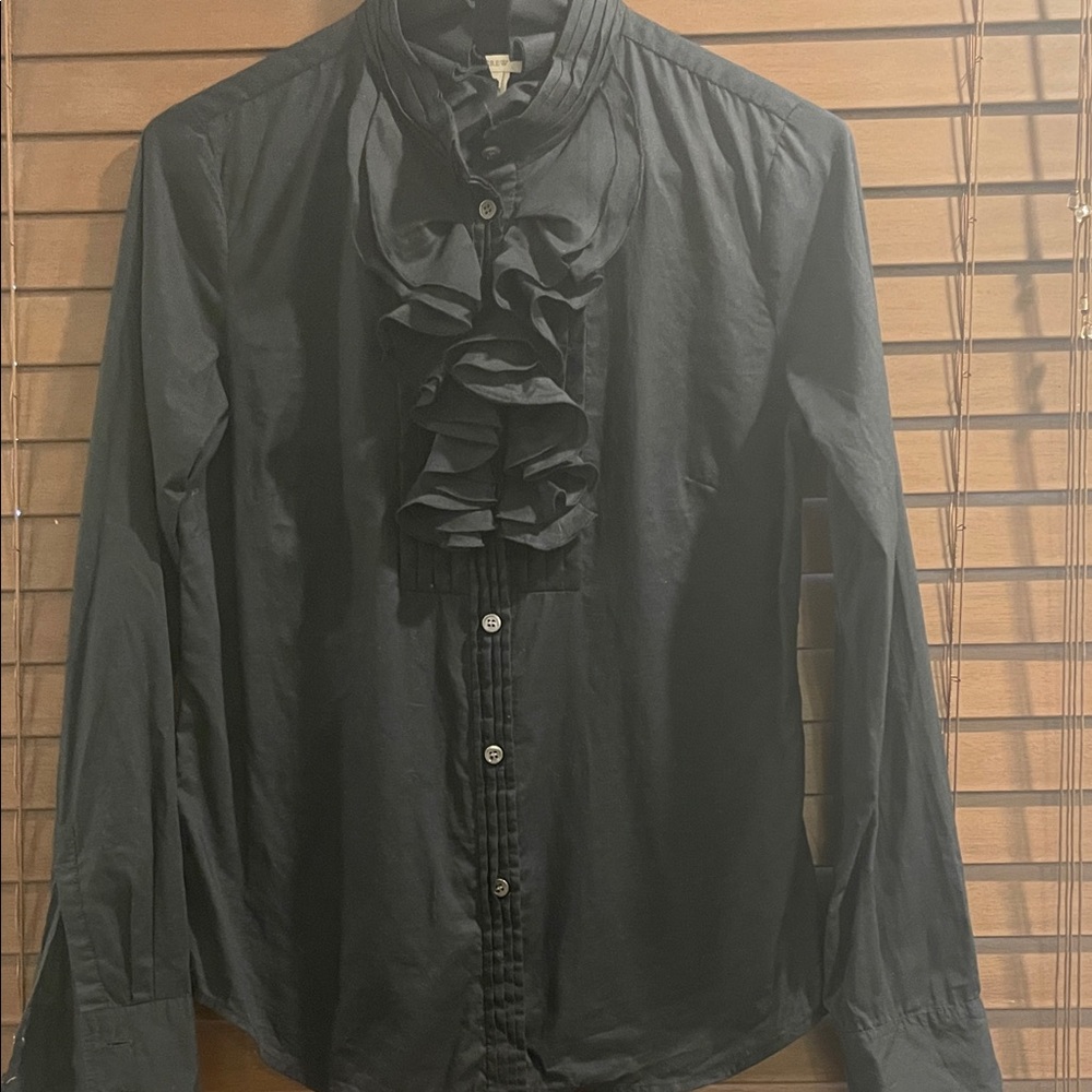 J. Crew Black Cotton  Blouse